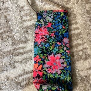 Lilly Pulitzer Floral Print wine bottle cooler- Blue, Pink, Green